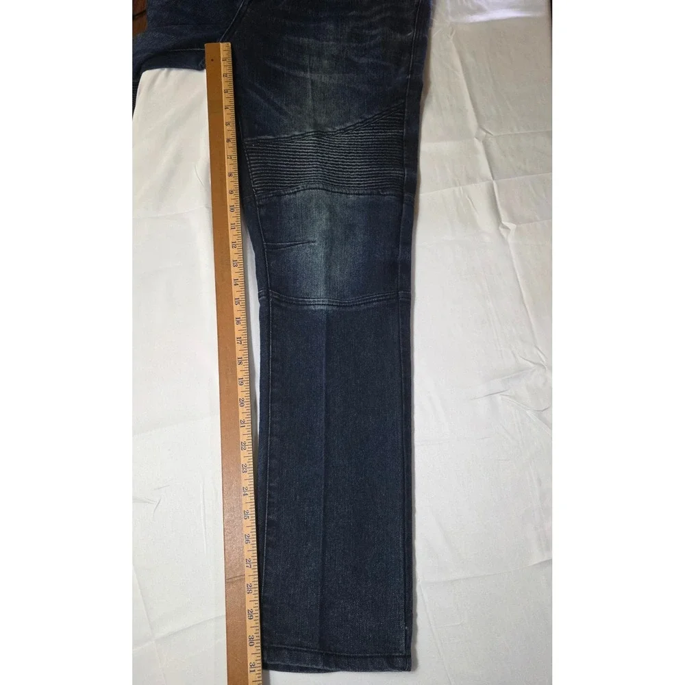 Marc Ecko Cut & Sew Jeans Mens 34x31 Blue Skinny Stretch‎ Denim Pockets Casual
